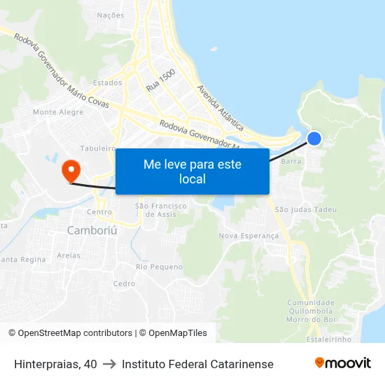 Hinterpraias, 40 to Instituto Federal Catarinense map