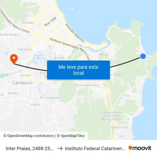 Inter Praias, 2488-2528 to Instituto Federal Catarinense map