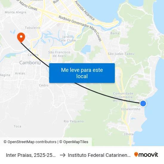Inter Praias, 2525-2583 to Instituto Federal Catarinense map