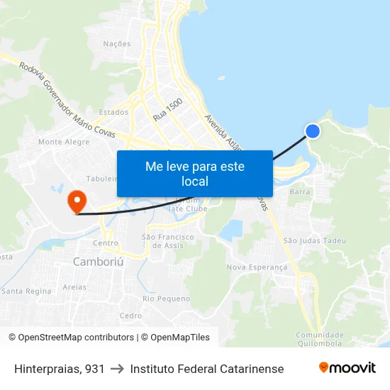 Hinterpraias, 931 to Instituto Federal Catarinense map