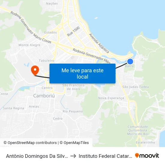 Antônio Domingos Da Silva, 1100 to Instituto Federal Catarinense map