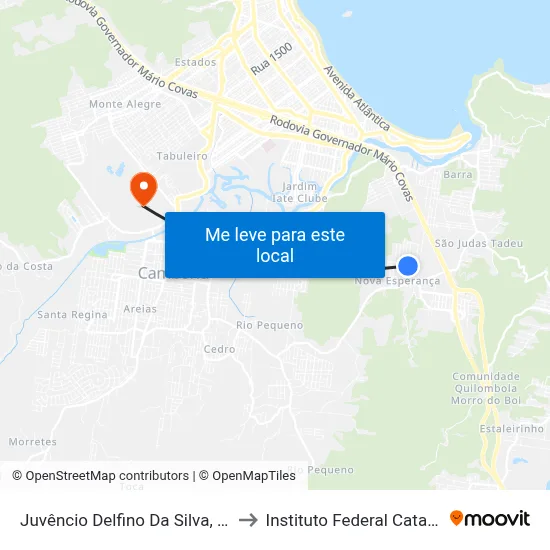 Juvêncio Delfino Da Silva, 249-345 to Instituto Federal Catarinense map