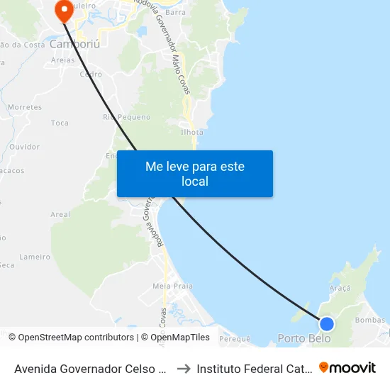 Avenida Governador Celso Ramos, 795 to Instituto Federal Catarinense map