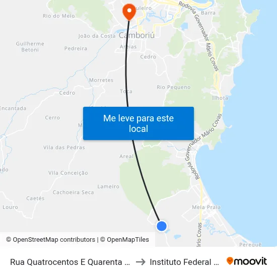 Rua Quatrocentos E Quarenta E Dois, 2064-2076 to Instituto Federal Catarinense map