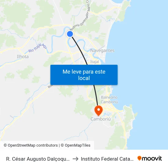 R. César Augusto Dalçoquio, 5161 to Instituto Federal Catarinense map