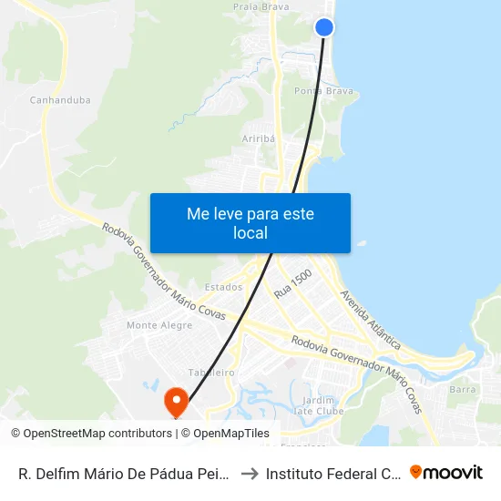 R. Delfim Mário De Pádua Peixoto, 1042-1122 to Instituto Federal Catarinense map