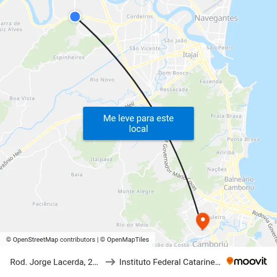 Rod. Jorge Lacerda, 2471 to Instituto Federal Catarinense map