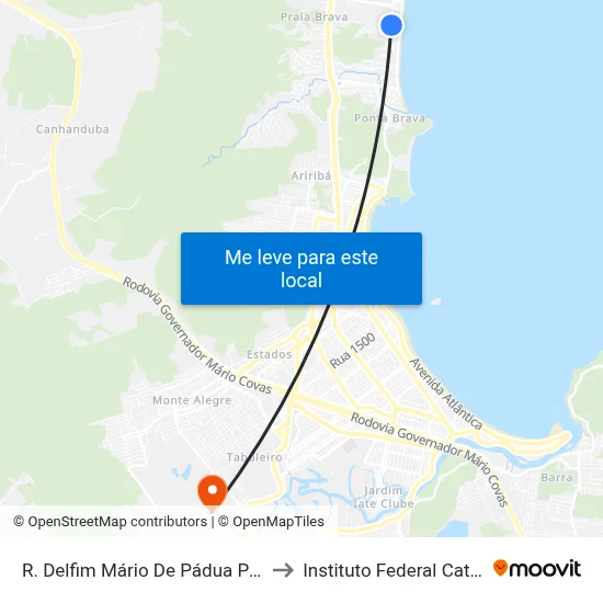 R. Delfim Mário De Pádua Peixoto, 792 to Instituto Federal Catarinense map