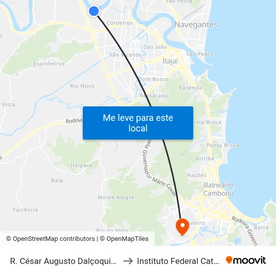 R. César Augusto Dalçoquio, 780-844 to Instituto Federal Catarinense map