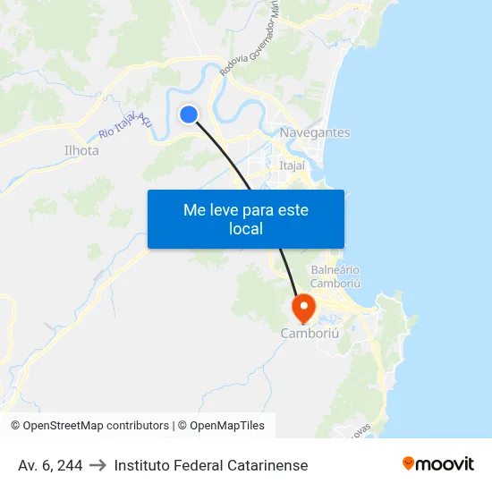 Av. 6, 244 to Instituto Federal Catarinense map