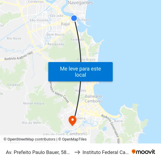 Av. Prefeito Paulo Bauer, 580 - Ferry Boat to Instituto Federal Catarinense map