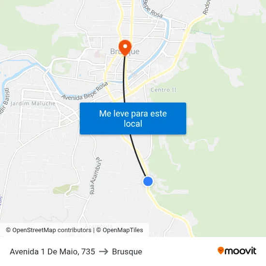 Avenida 1 De Maio, 735 to Brusque map