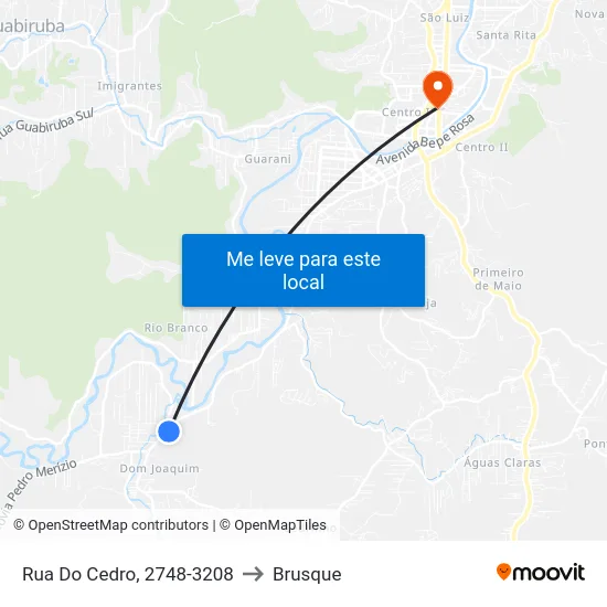 Rua Do Cedro, 2748-3208 to Brusque map
