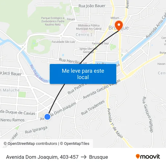 Avenida Dom Joaquim, 403-457 to Brusque map