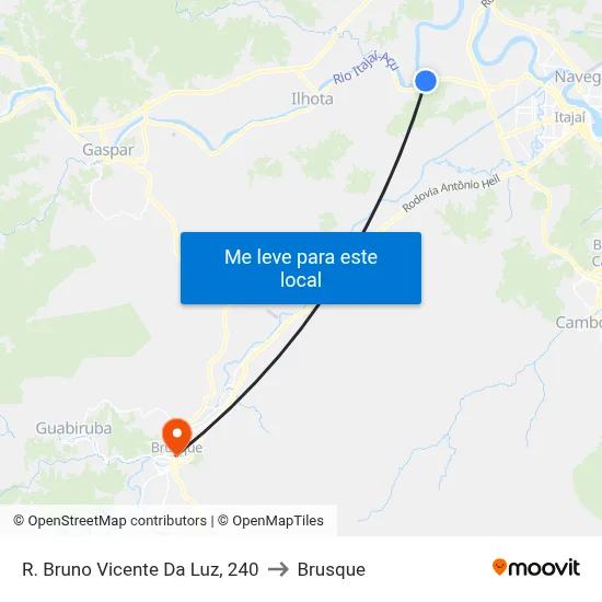 R. Bruno Vicente Da Luz, 240 to Brusque map