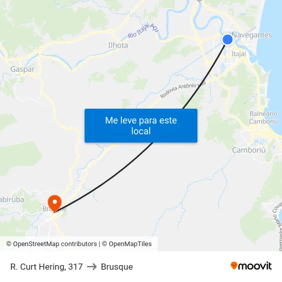 R. Curt Hering, 317 to Brusque map