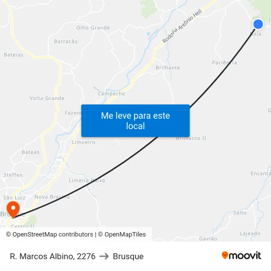 R. Marcos Albino, 2276 to Brusque map