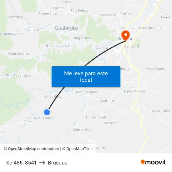 Sc-486, 8541 to Brusque map