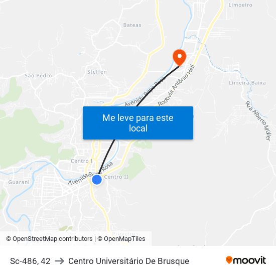 Sc-486, 42 to Centro Universitário De Brusque map