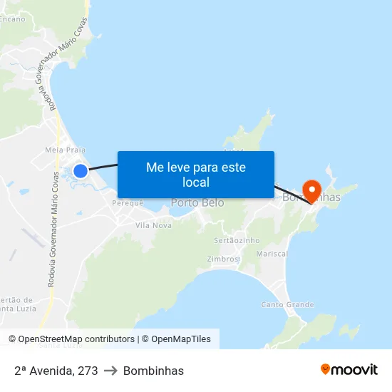 2ª Avenida, 273 to Bombinhas map
