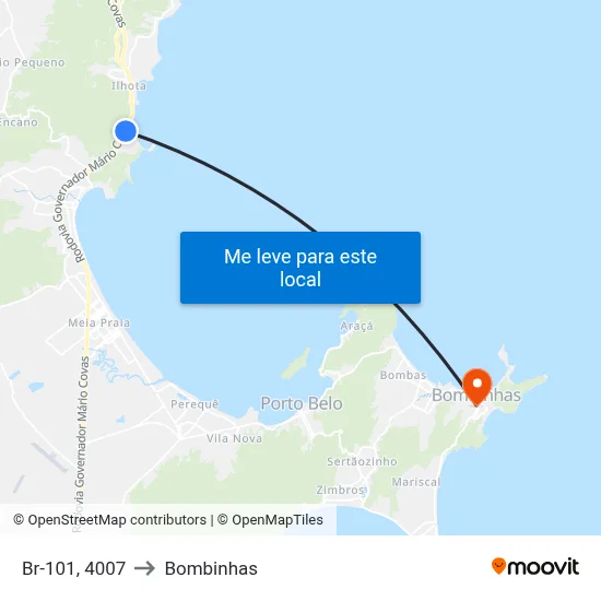 Br-101, 4007 to Bombinhas map