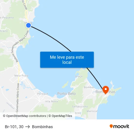 Br-101, 30 to Bombinhas map