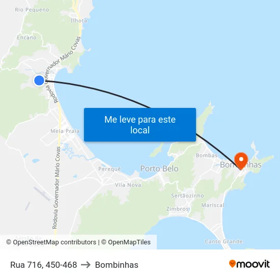 Rua 716, 450-468 to Bombinhas map