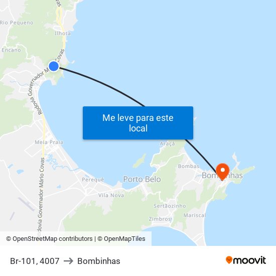 Br-101, 4007 to Bombinhas map