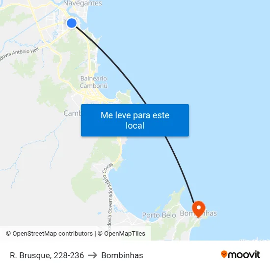 R. Brusque, 228-236 to Bombinhas map