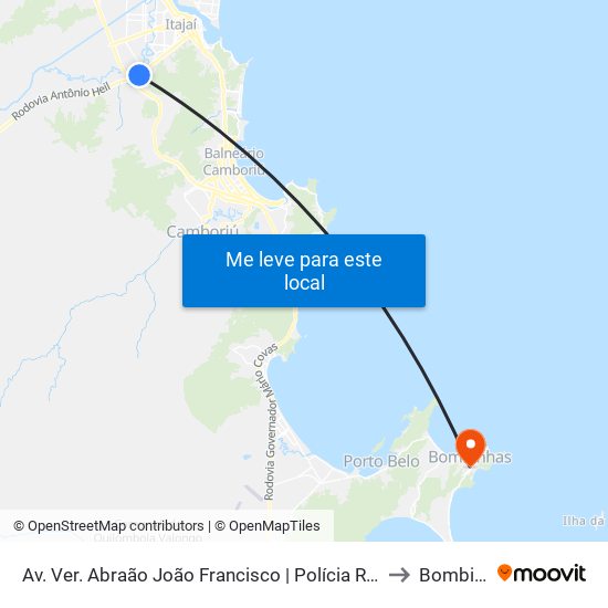 Av. Ver. Abraão João Francisco | Polícia Rodoviária Federal to Bombinhas map