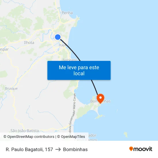 R. Paulo Bagatoli, 157 to Bombinhas map
