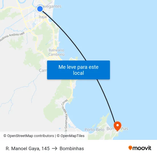 R. Manoel Gaya, 145 to Bombinhas map