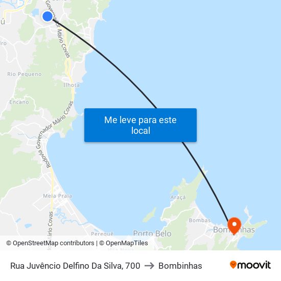 Rua Juvêncio Delfino Da Silva, 700 to Bombinhas map