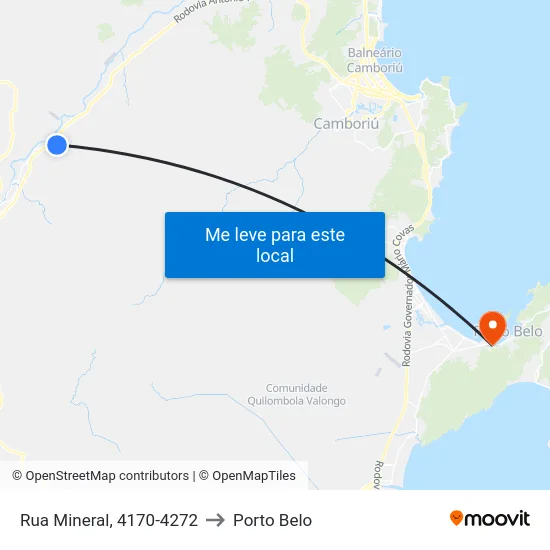 Rua Mineral, 4170-4272 to Porto Belo map