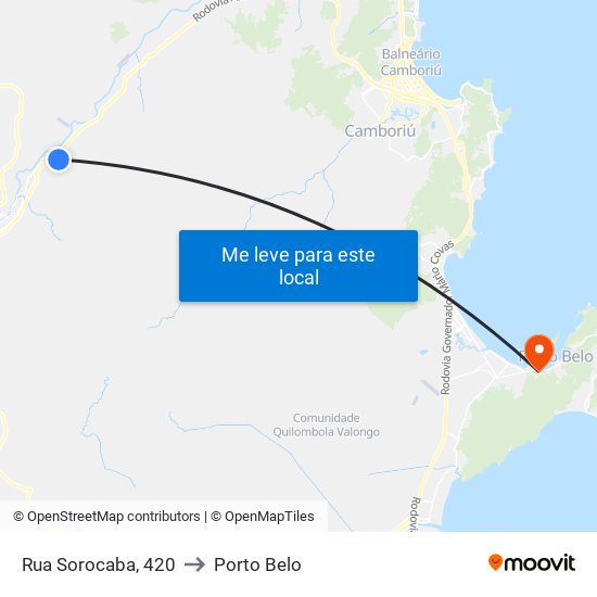 Rua Sorocaba, 420 to Porto Belo map