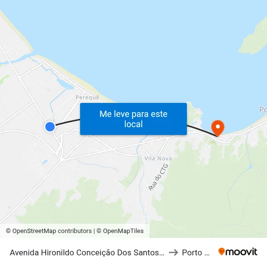 Avenida Hironildo Conceição Dos Santos, 717-895 to Porto Belo map