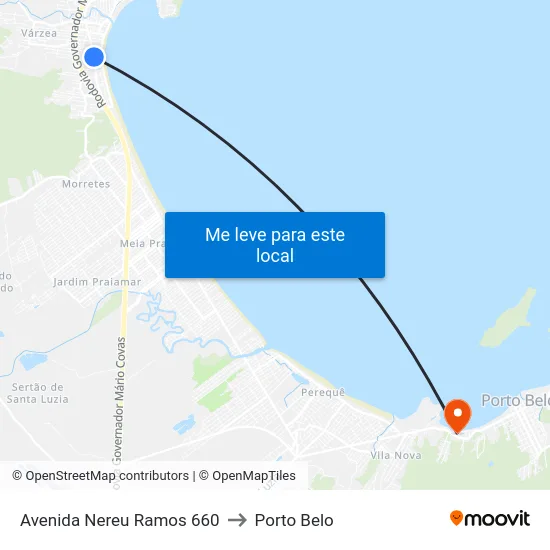 Avenida Nereu Ramos  660 to Porto Belo map