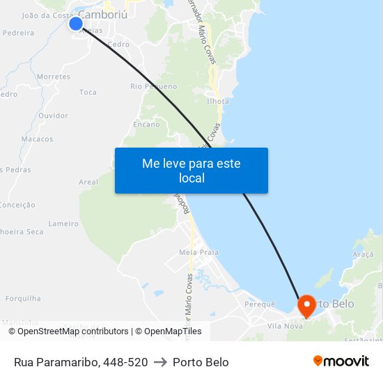 Rua Paramaribo, 448-520 to Porto Belo map