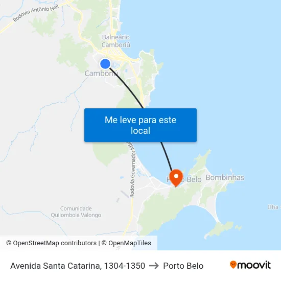 Avenida Santa Catarina, 1304-1350 to Porto Belo map