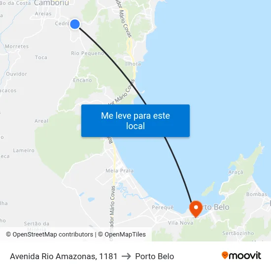Avenida Rio Amazonas, 1181 to Porto Belo map