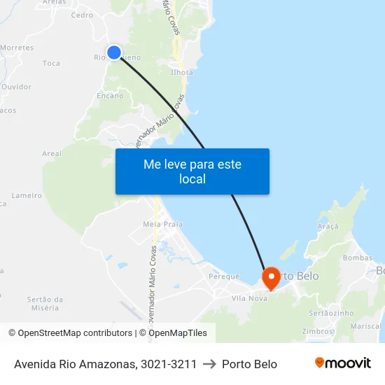 Avenida Rio Amazonas, 3021-3211 to Porto Belo map