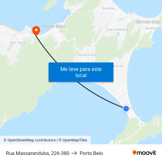 Rua Massaranduba, 226-380 to Porto Belo map
