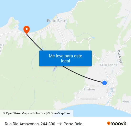 Rua Rio Amazonas, 244-300 to Porto Belo map