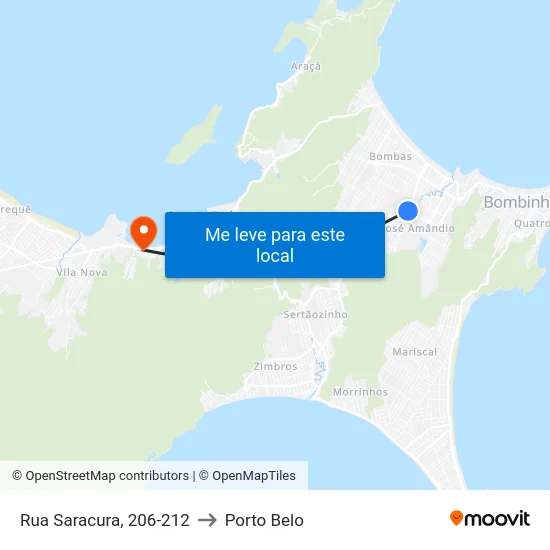 Rua Saracura, 206-212 to Porto Belo map