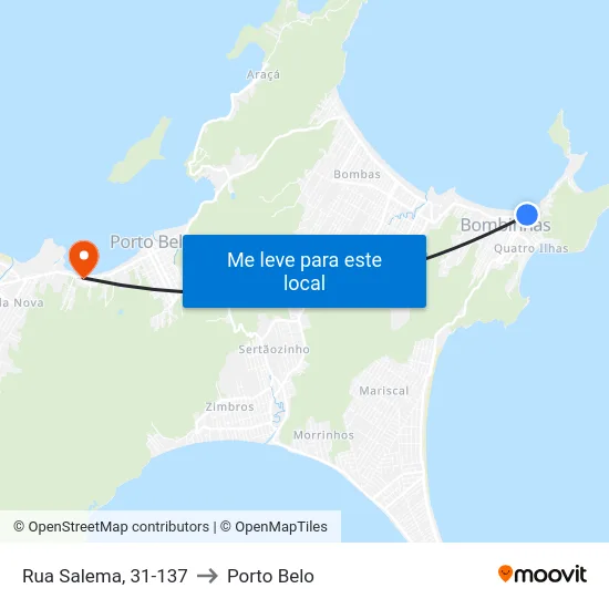 Rua Salema, 31-137 to Porto Belo map