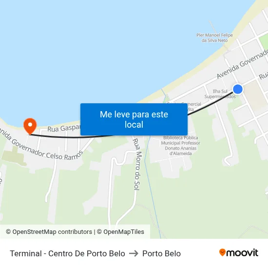 Terminal - Centro De Porto Belo to Porto Belo map