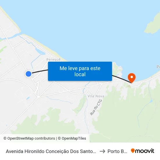 Avenida Hironildo Conceição Dos Santos, 742 to Porto Belo map