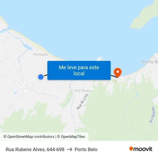 Rua Rubens Alves, 644-698 to Porto Belo map