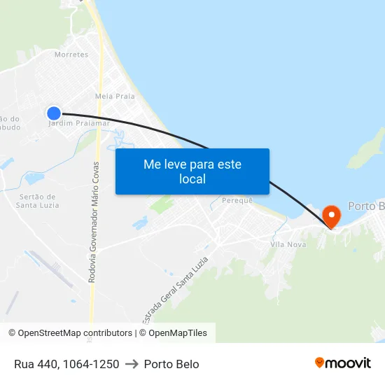 Rua 440, 1064-1250 to Porto Belo map