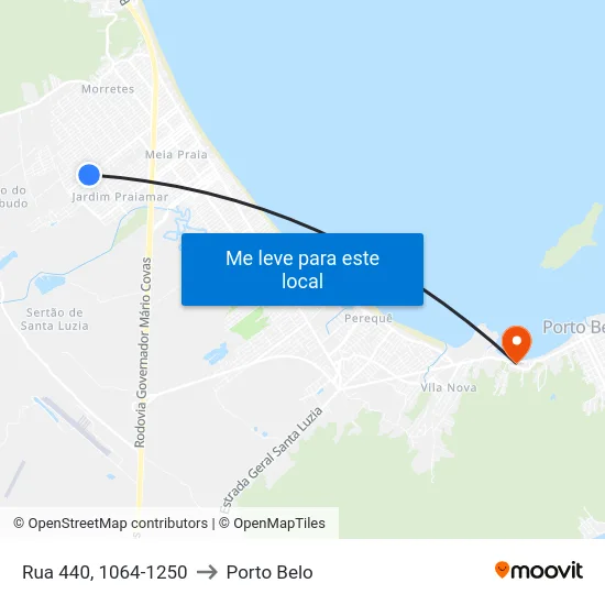 Rua 440, 1064-1250 to Porto Belo map